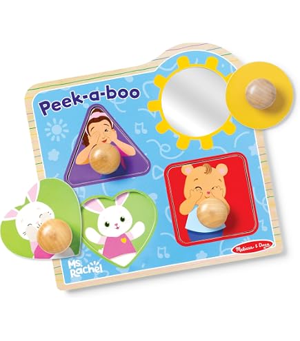 Amazon.com: Sassy Eco Peek-a-Boo Puzzle | Made Green with Plant